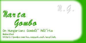 marta gombo business card
